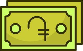 Armenian Dram Note Filled Style Icon Design vector