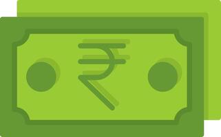 Indian Rupee Note Flat Style Icon Design vector