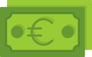 Euro Note Flat Style Icon Design vector