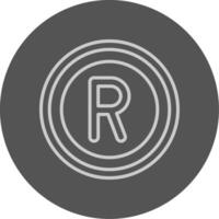 South African Rand Sign Outline Style Icon vector