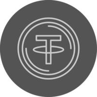 Tether Outline Style Icon vector