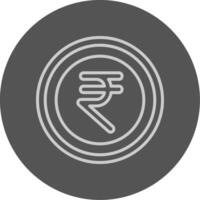 Indian Rupee Sign Outline Style Icon vector