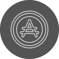 Argentine Peso Sign Outline Style Icon vector