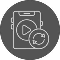 Auto rotate Outline Style Icon vector