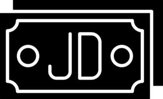 Jordanian Dinar Note Flat Style Icon Design vector