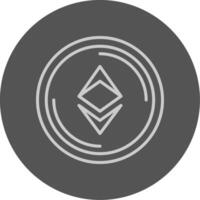 Ethereum Outline Style Icon vector