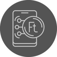 Hungarian Forint Outline Style Icon vector