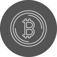 Bitcoin Outline Style Icon vector