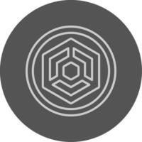 Thetan Arena Coin Outline Style Icon vector
