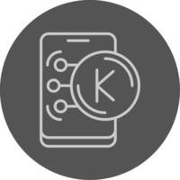 Myanmar Kyat Outline Style Icon vector
