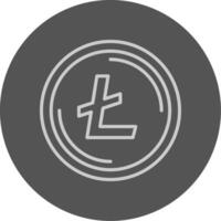 Litecoin Outline Style Icon vector