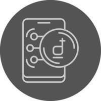 Vietnamese Dong Outline Style Icon vector