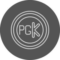 Papua New Guinean Kina Sign Outline Style Icon vector