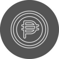 Mexican Peso Sign Outline Style Icon vector