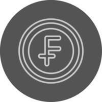 Swiss Franc Sign Outline Style Icon vector