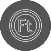 Hungarian Forint Sign Outline Style Icon vector