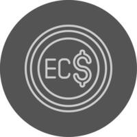 East Caribbean Dollar Sign Outline Style Icon vector