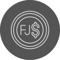 Fijian Dollar Sign Outline Style Icon vector