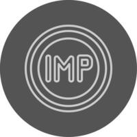 Isle of Man Pound Sign Outline Style Icon vector