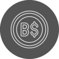 Brunei Dollar Sign Outline Style Icon vector