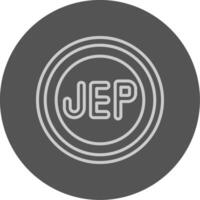 Jersey Pound Sign Outline Style Icon vector
