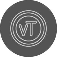 Vanuatu Vatu Sign Outline Style Icon vector