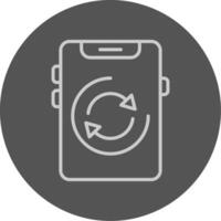Sync Outline Style Icon vector