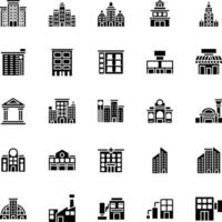Building Icon Glyph vector
