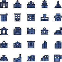 Building Icon Color vector