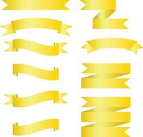 Gold Gradient Ribbon vector