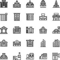 Building Icon Outline vector