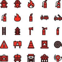 Fireman Icon Color pack vector