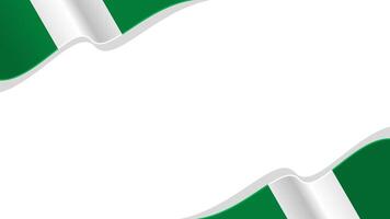 wavy Nigeria flag frame background with copy space for text. Nigeria national day vector