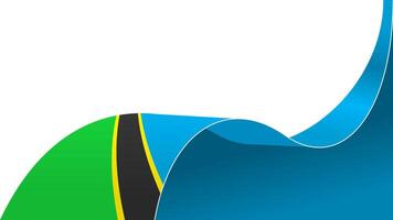 waving tanzania flag background with copy space for text. tanzania national day vector