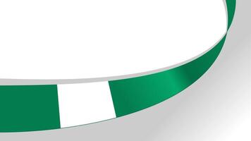 wavy Nigeria flag background with copy space for text. Nigeria independence day vector