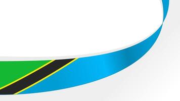 wavy tanzania flag background with copy space for text. tanzania independence day vector