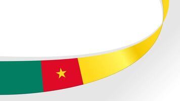 wavy cameroon flag background with copy space for text. cameroon national day vector