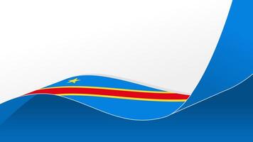 waving Democratic Republic Congo flag background with copy space for text. DR congo national day vector