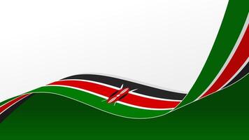 wavy kenya flag background with copy space for text. kenya national day vector