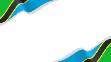 wavy tanzania flag frame background with copy space for text. tanzania national day vector