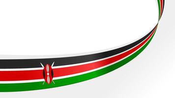 wavy kenya flag background with copy space for text. kenya independence day vector