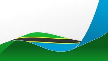 wavy tanzania flag background with copy space for text. tanzania national day vector