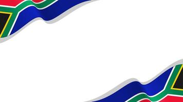 wavy south africa flag frame background with copy space for text. south africa national day vector