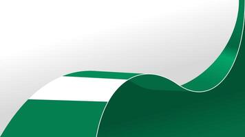 waving Nigeria flag background with copy space for text. Nigeria national day vector