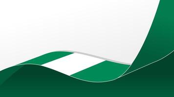 wavy Nigeria flag background with copy space for text. Nigeria national day vector