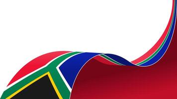 waving south africa flag background with copy space for text. south africa national day vector