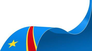 waving Democratic Republic Congo flag background with copy space for text. DR congo independence day vector