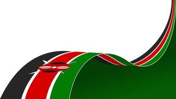 waving kenya flag background with copy space for text. kenya national day vector
