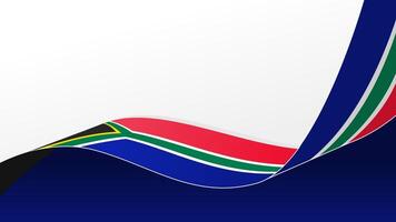 wavy south africa flag background with copy space for text. south africa national day vector