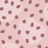 simple leaf seamless pattern design for background vector